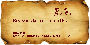 Rockenstein Hajnalka névjegykártya