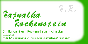 hajnalka rockenstein business card